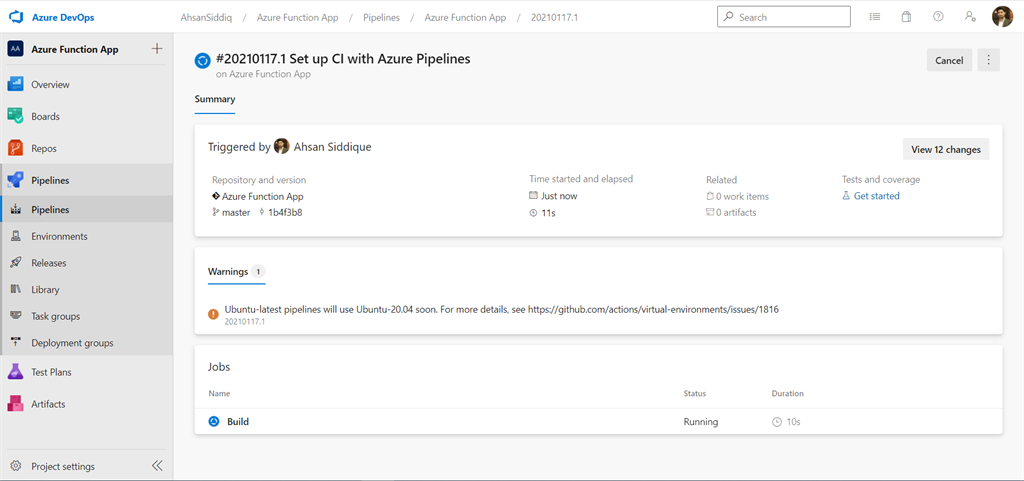 Build CI/CD Pipeline For Azure Container Instances